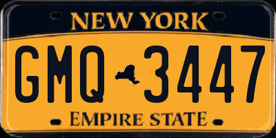 NY license plate GMQ3447
