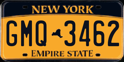 NY license plate GMQ3462