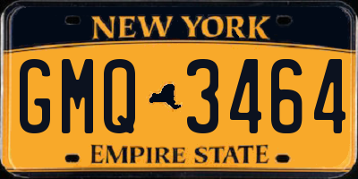 NY license plate GMQ3464