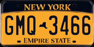 NY license plate GMQ3466