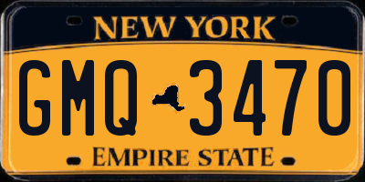 NY license plate GMQ3470