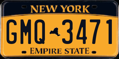 NY license plate GMQ3471
