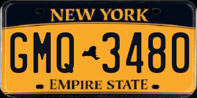 NY license plate GMQ3480