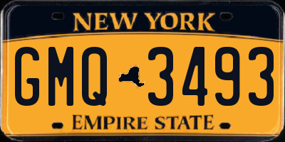 NY license plate GMQ3493