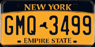 NY license plate GMQ3499