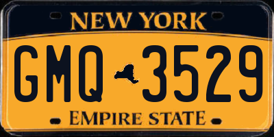NY license plate GMQ3529