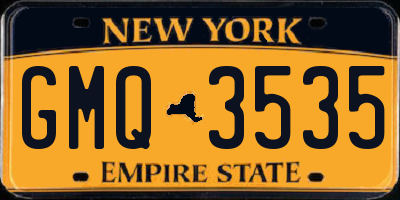 NY license plate GMQ3535