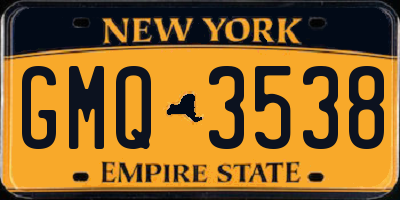 NY license plate GMQ3538