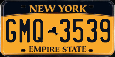 NY license plate GMQ3539