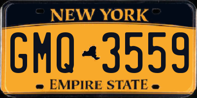 NY license plate GMQ3559