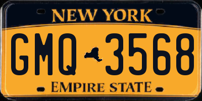 NY license plate GMQ3568