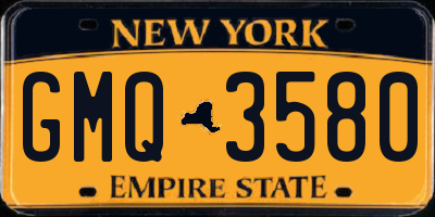 NY license plate GMQ3580