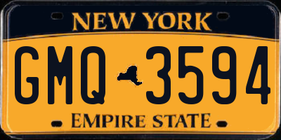 NY license plate GMQ3594