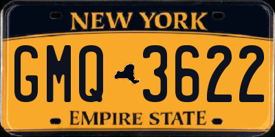 NY license plate GMQ3622