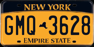 NY license plate GMQ3628