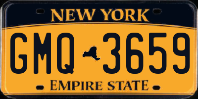 NY license plate GMQ3659
