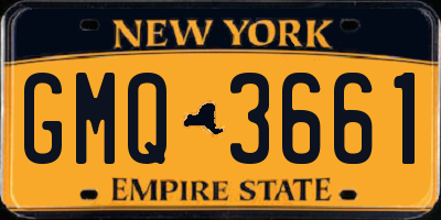 NY license plate GMQ3661
