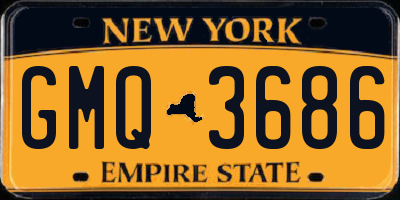 NY license plate GMQ3686