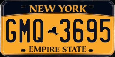 NY license plate GMQ3695