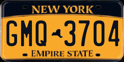 NY license plate GMQ3704