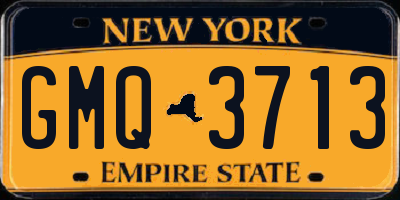 NY license plate GMQ3713