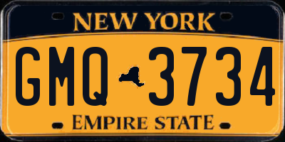 NY license plate GMQ3734