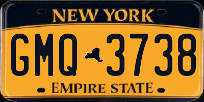 NY license plate GMQ3738