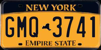 NY license plate GMQ3741