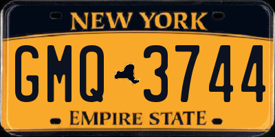 NY license plate GMQ3744