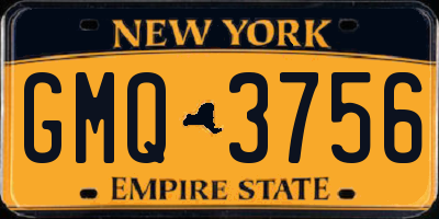 NY license plate GMQ3756