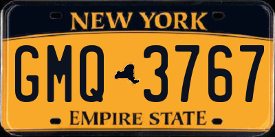 NY license plate GMQ3767