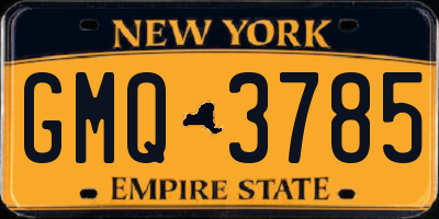 NY license plate GMQ3785