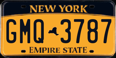 NY license plate GMQ3787
