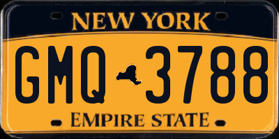 NY license plate GMQ3788