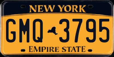 NY license plate GMQ3795