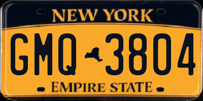 NY license plate GMQ3804