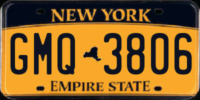 NY license plate GMQ3806