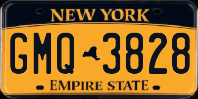 NY license plate GMQ3828