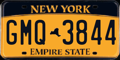 NY license plate GMQ3844