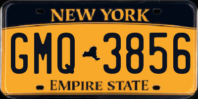 NY license plate GMQ3856