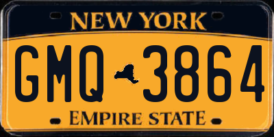 NY license plate GMQ3864