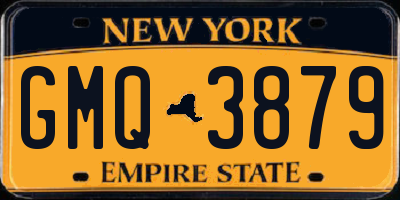 NY license plate GMQ3879