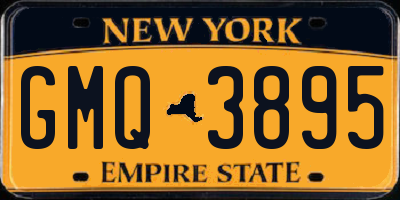 NY license plate GMQ3895