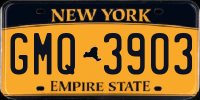NY license plate GMQ3903