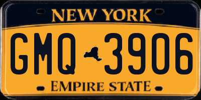 NY license plate GMQ3906