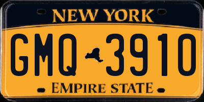 NY license plate GMQ3910