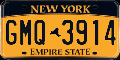 NY license plate GMQ3914