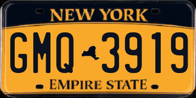 NY license plate GMQ3919