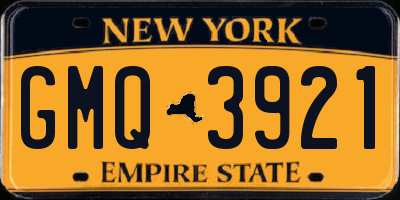 NY license plate GMQ3921