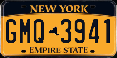 NY license plate GMQ3941